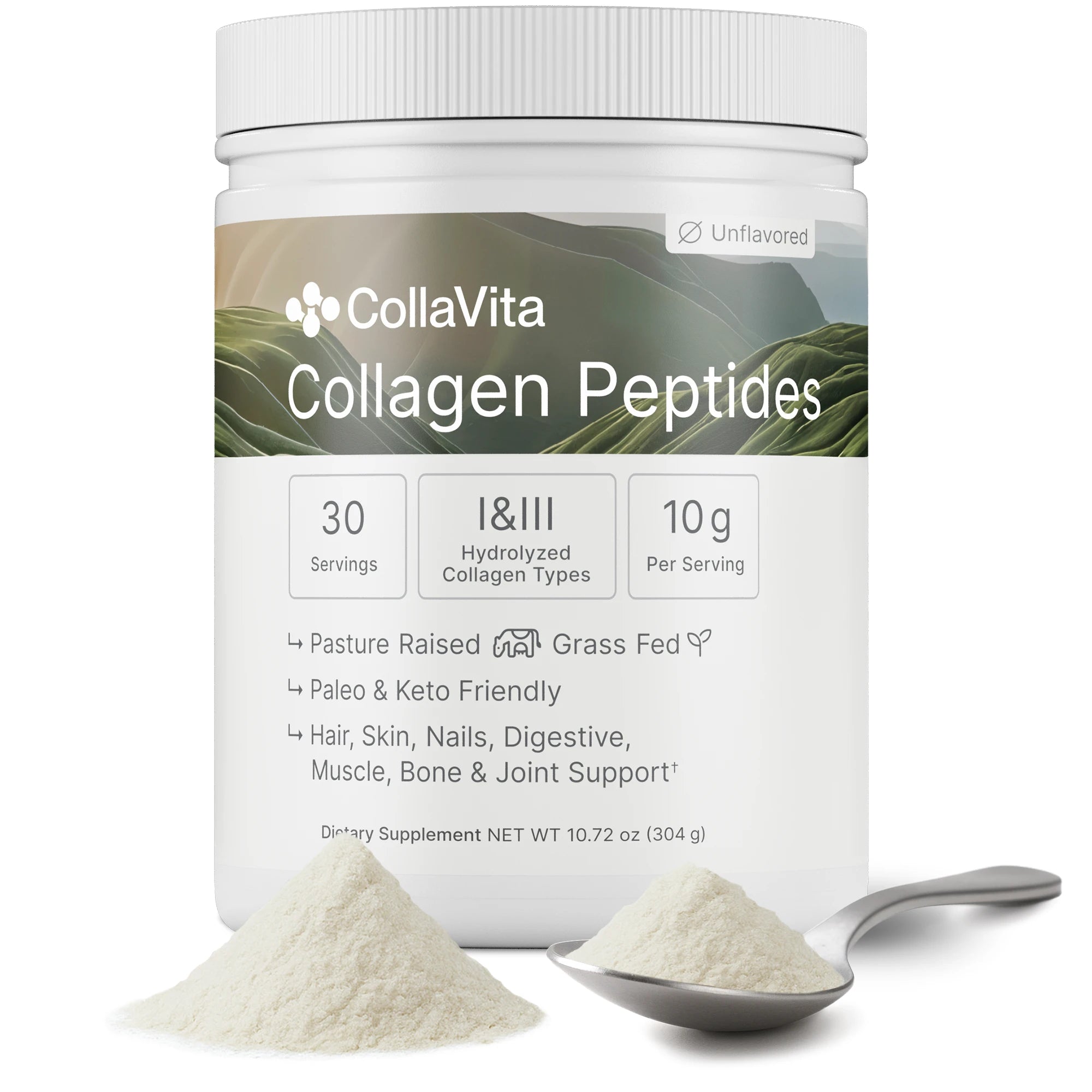 CollaVita Collagen Peptides 30 Servings - 10.7 oz (304 g)